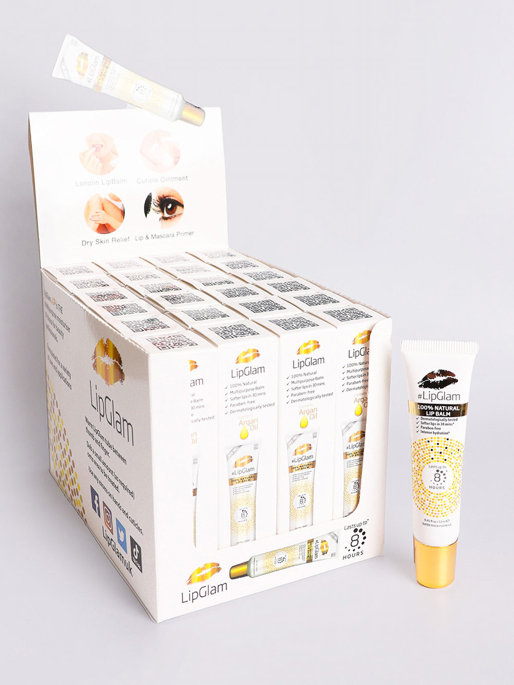 Wholesale custom lip balm boxes for cosmetic brands