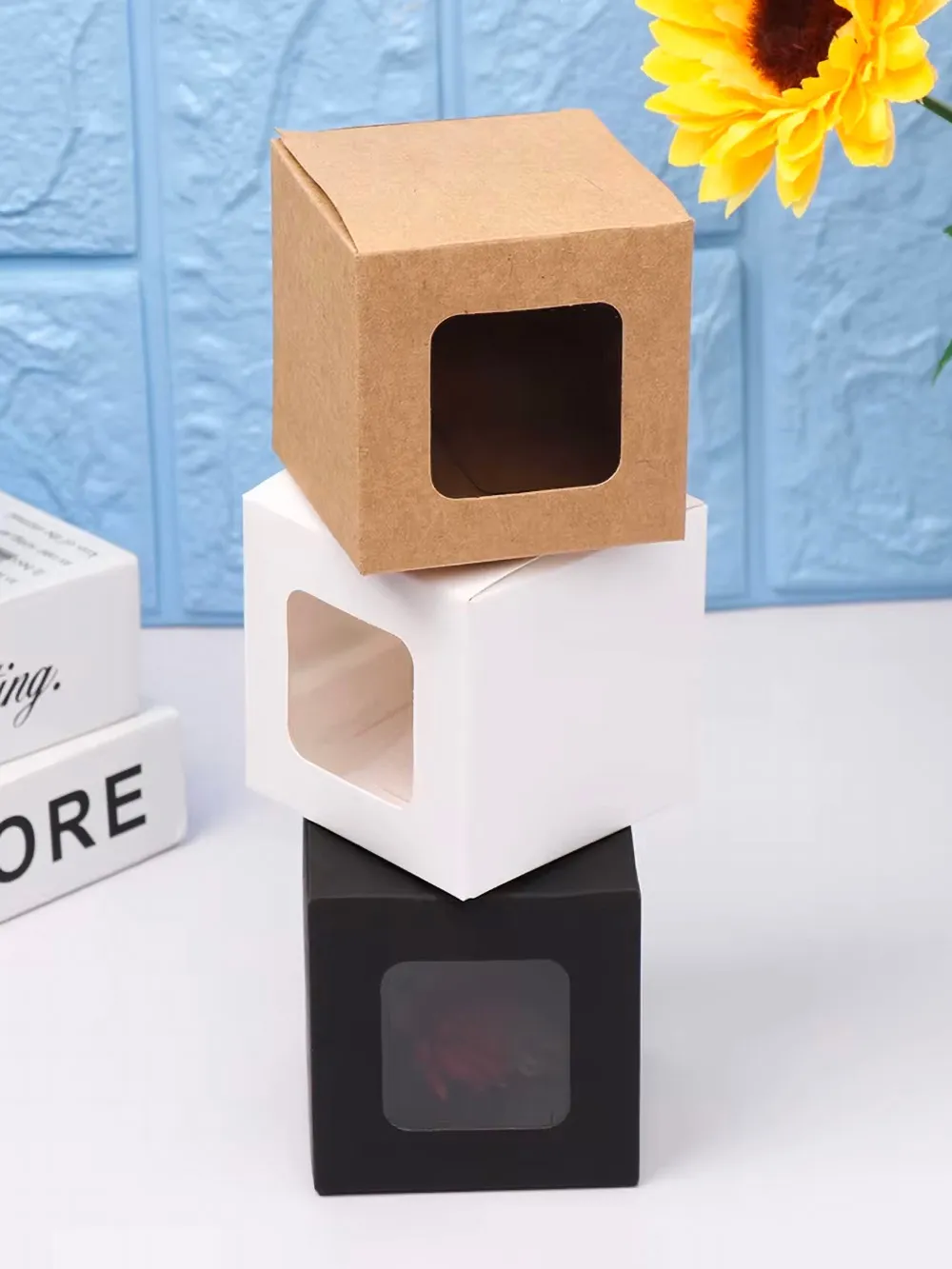 Custom candle boxes with window wholesale in the UK