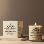 Personalised candle cardboard boxes for glass jar candles with secure fit and premium finish