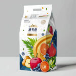 Food packaging pouch with zipper