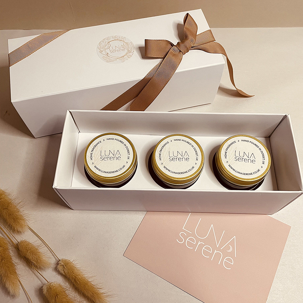 Trio Candle Box Packaging USA Keeps Three Scents Steady in One Pack