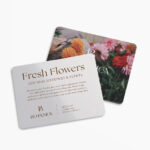 Rounded corners postcard with smooth edge design