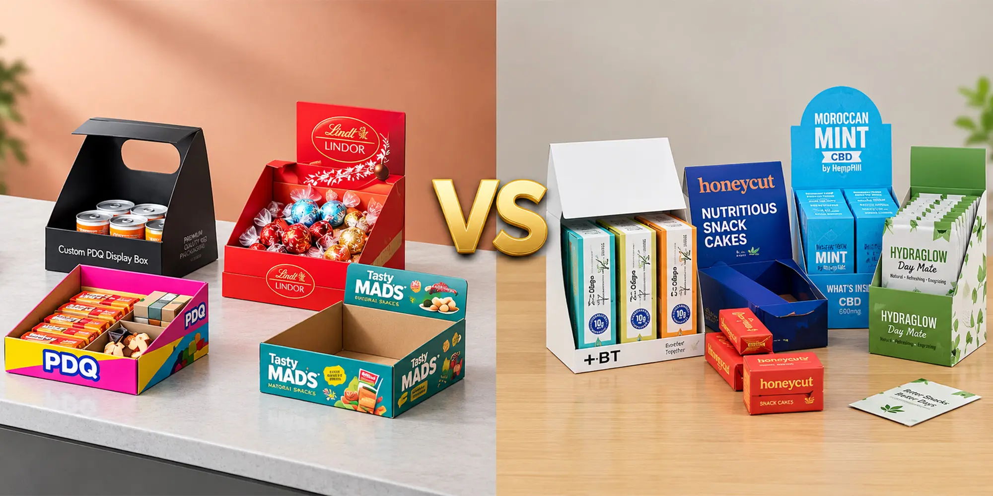 Cardboard Counter Display Boxes vs Rigid PDQ Trays: Which One Fits a Tighter Budget?