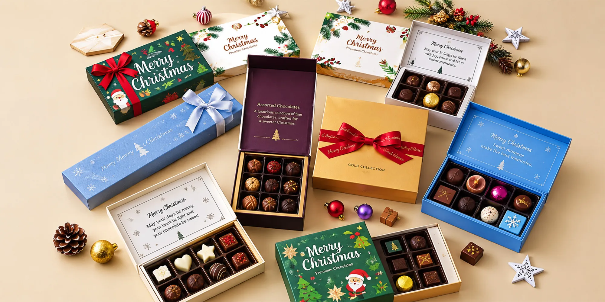 Christmas chocolate boxes Packaging