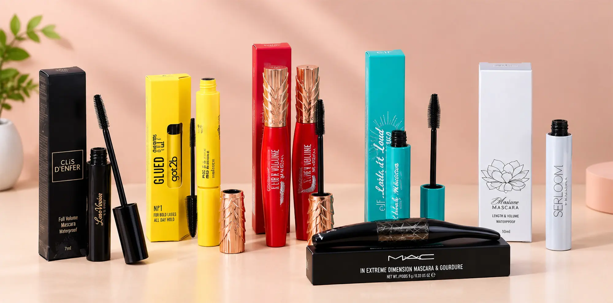 Mascara and Small Cosmetic Boxes