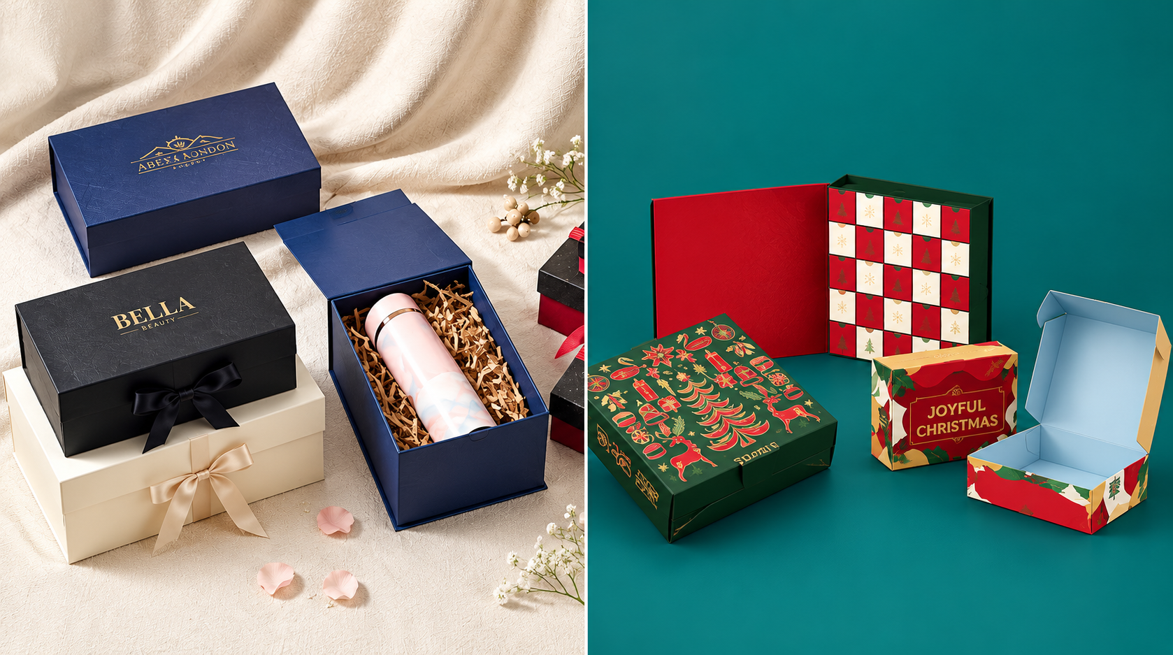 Rigid Gift Boxes vs Folding Cartons for Christmas
