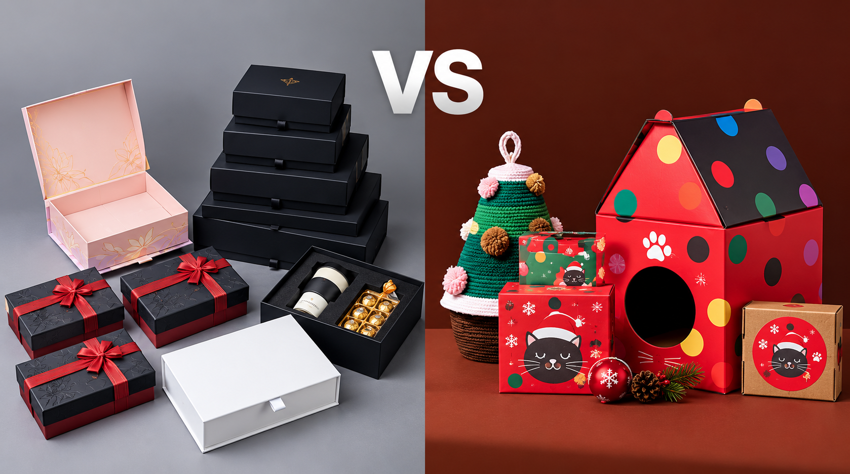 Rigid Gift Boxes vs Folding Cartons for Christmas