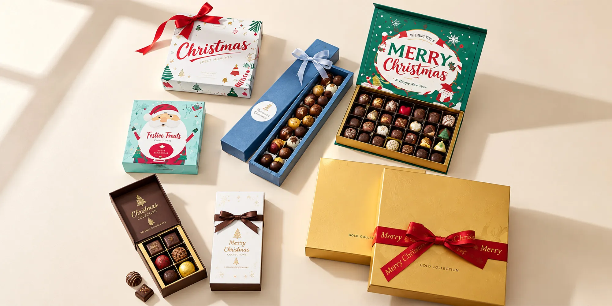 The Ultimate Christmas Chocolate Box Packaging Guide for 2026: Sizes, Styles & Finishes